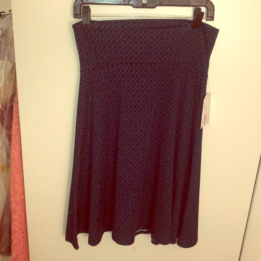 LulaRoe dark blue print Azure skirt